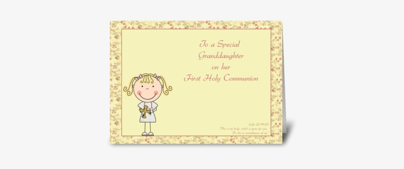 Congrats, Holy Communion, Granddaughter Greeting Card - Granddaughter Greeting Card, transparent png #1653639