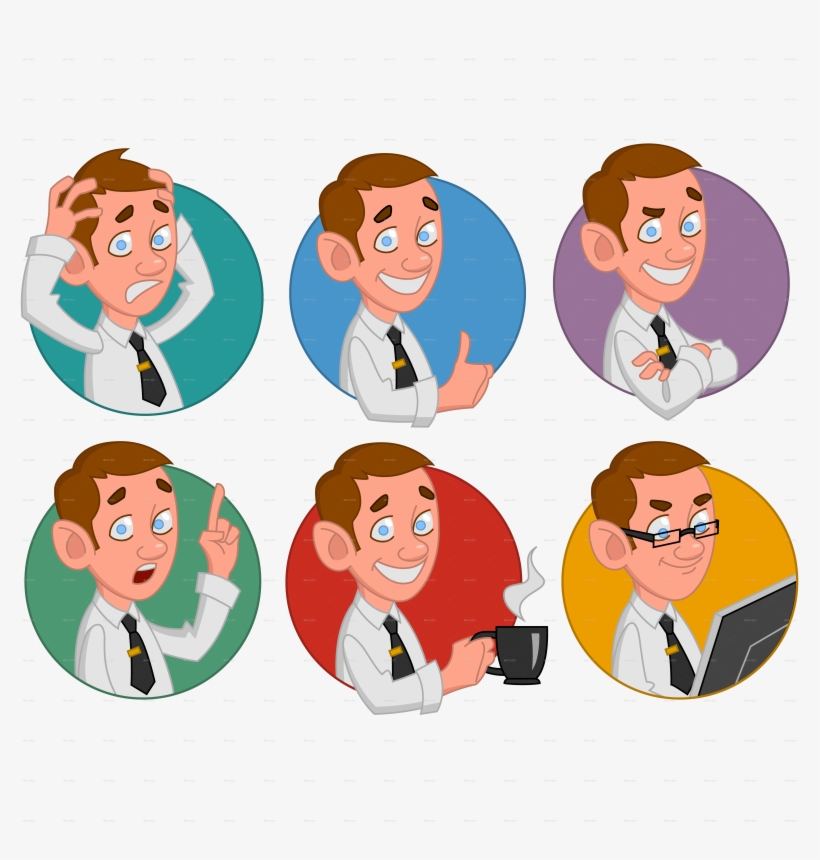 Avatars Of Office Worker Avatars Of Office Worker - Office Avatars, transparent png #1653859