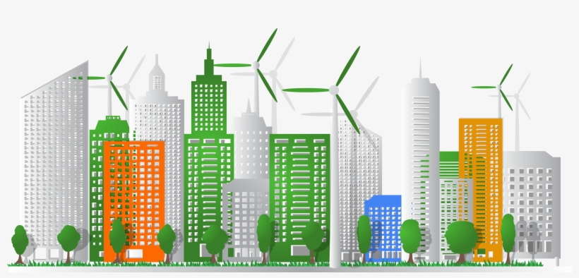 Vector Landscape Urban - Eco City, transparent png #1653927
