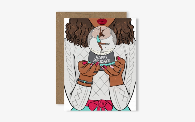 Happy Holiday Snow Globe Card - Holiday Snow Globe, transparent png #1654363