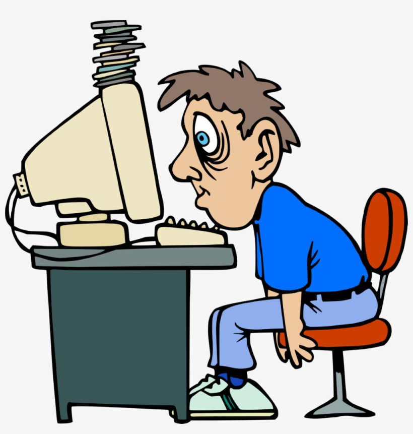 Office Worker Image - Computer User Clipart, transparent png #1654380