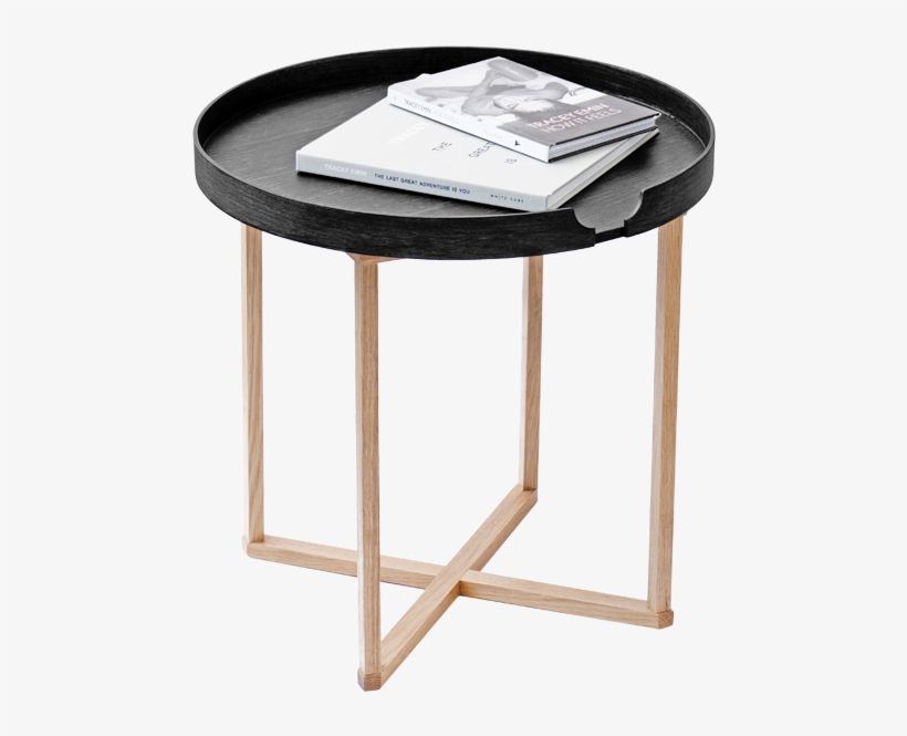 Wireworks Damien Side Table Round Black - Wireworks Damien Round Side Table - Black/oak - 45cm, transparent png #1656336