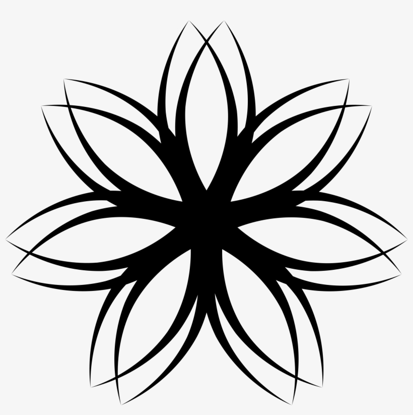 This Free Icons Png Design Of Flower Line Art 4, transparent png #1656356