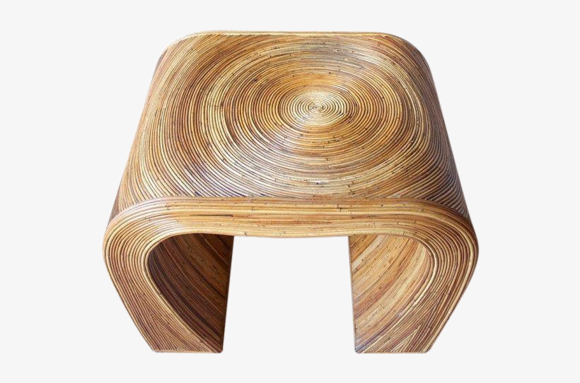 Vintage Gabriella Crespi Inspired Rattan Table On Chairish - Plywood, transparent png #1656951