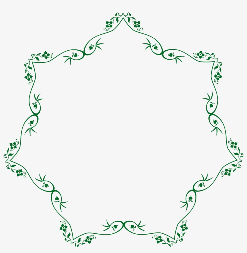 Flower Border Line Png Download - Vintage Label Png, transparent png #1657161
