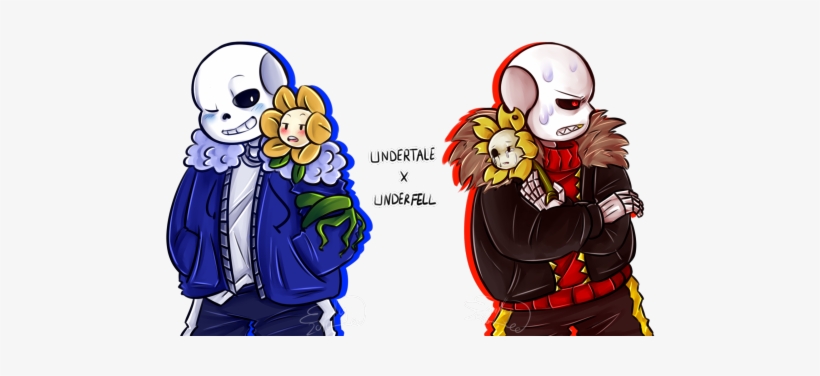 I Found An Old, Unfinished Underfell Fanfic Of Mine - Underfell Sans And Flowey, transparent png #1657367