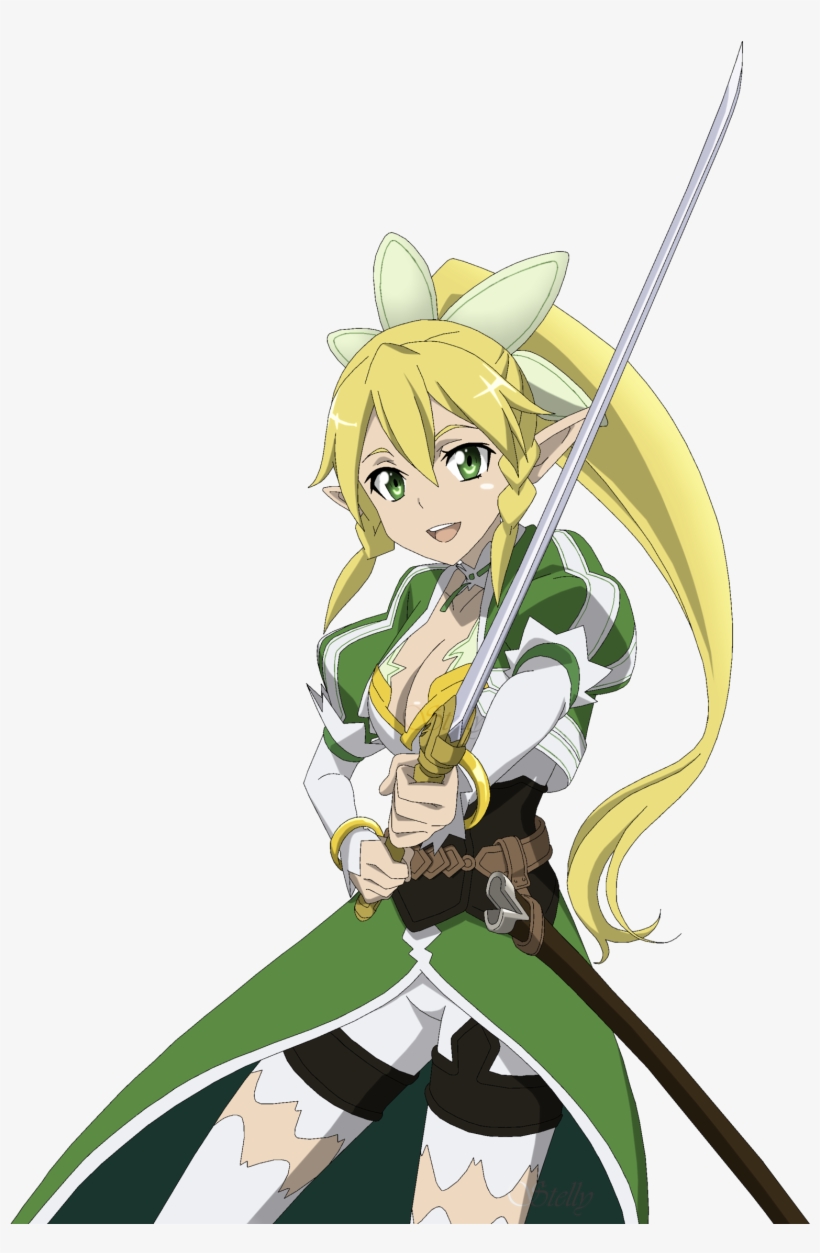 Image] Kirito And Leafa - Sword Art Online Leafa Render, transparent png #1658154