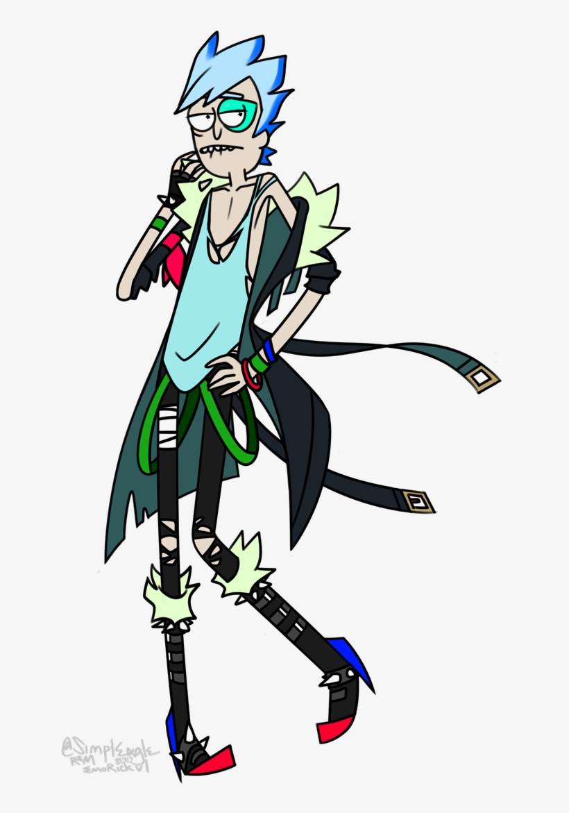 Simpleagle@paxwest18 On Twitter - Emo Rick Sanchez, transparent png #1658857