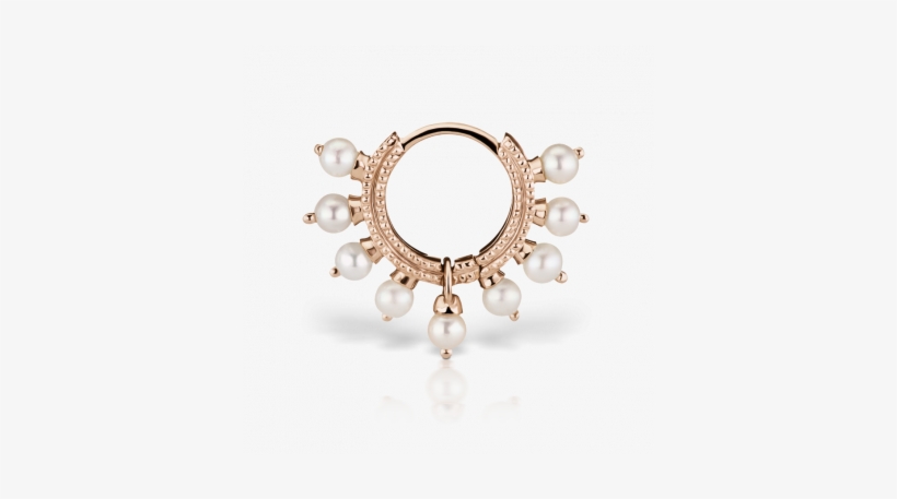 1/4" Pearl Coronet Ring Image - Earring, transparent png #1659078