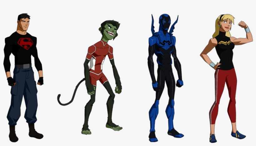 Featuring A New Superboy Costume, Beast Boy, Blue Beetle - Young Justice Cassie Sandsmark, transparent png #1659204