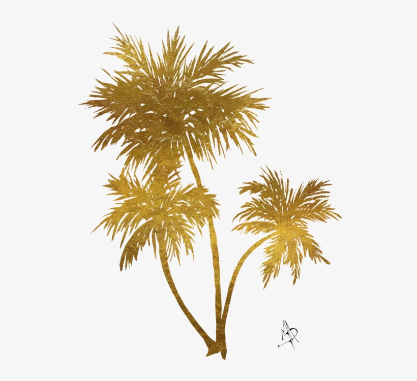 Click And Drag To Re-position The Image, If Desired - Gold Palm Tree Png, transparent png #1659374
