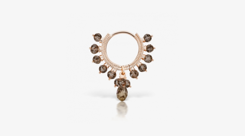 5/16" Champagne Diamond Coronet Ring With Briolette - Earring, transparent png #1660152