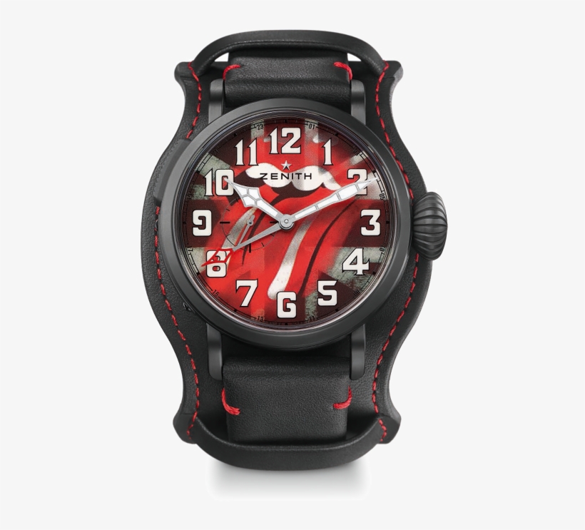 Zenith Pilot Type 20 Gmt Tribute To The Rolling Stones - Zenith 96.2439 693 77 C809, transparent png #1660220