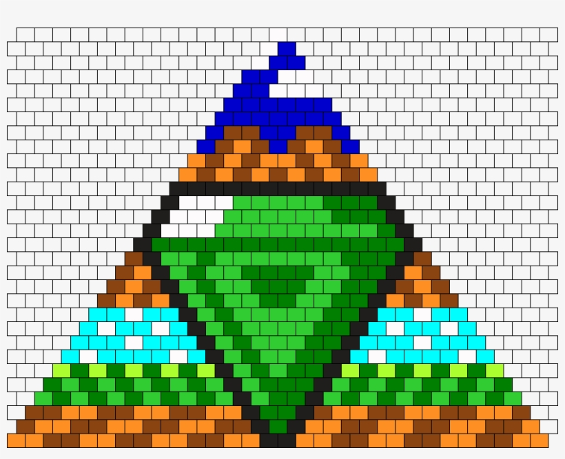 Sonic Chaos Emerald Bikini Bead Pattern - Chaos Emerald En Perles, transparent png #1660223