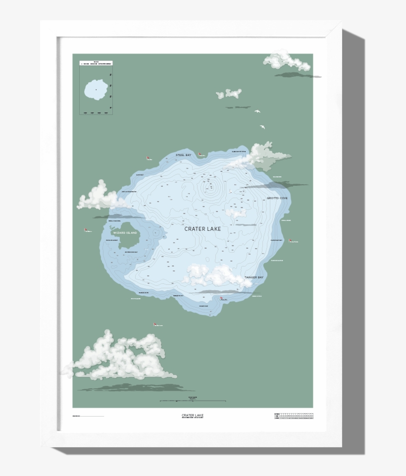 Crater Lake Nautical Map, transparent png #1660294