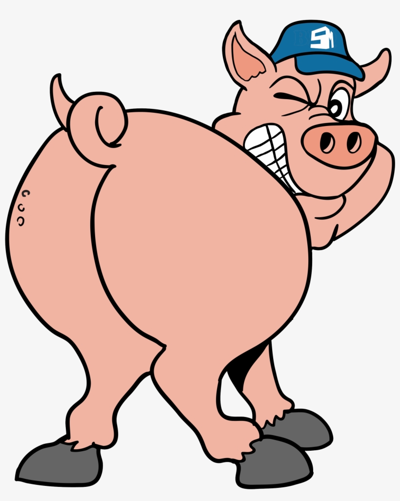 Pig Butt Png Svg Library - Cartoon Pig Butt, transparent png #1660340