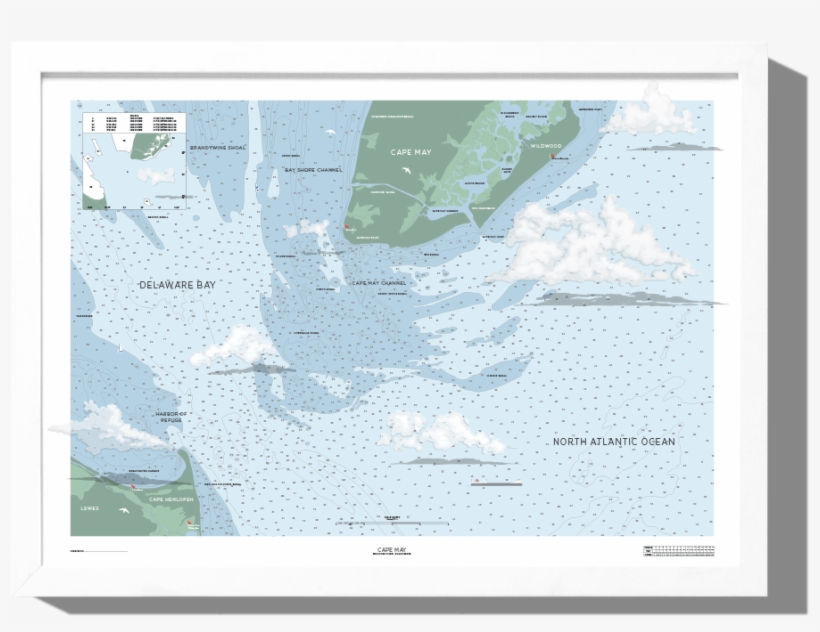 Cape May Nautical Map, transparent png #1660364