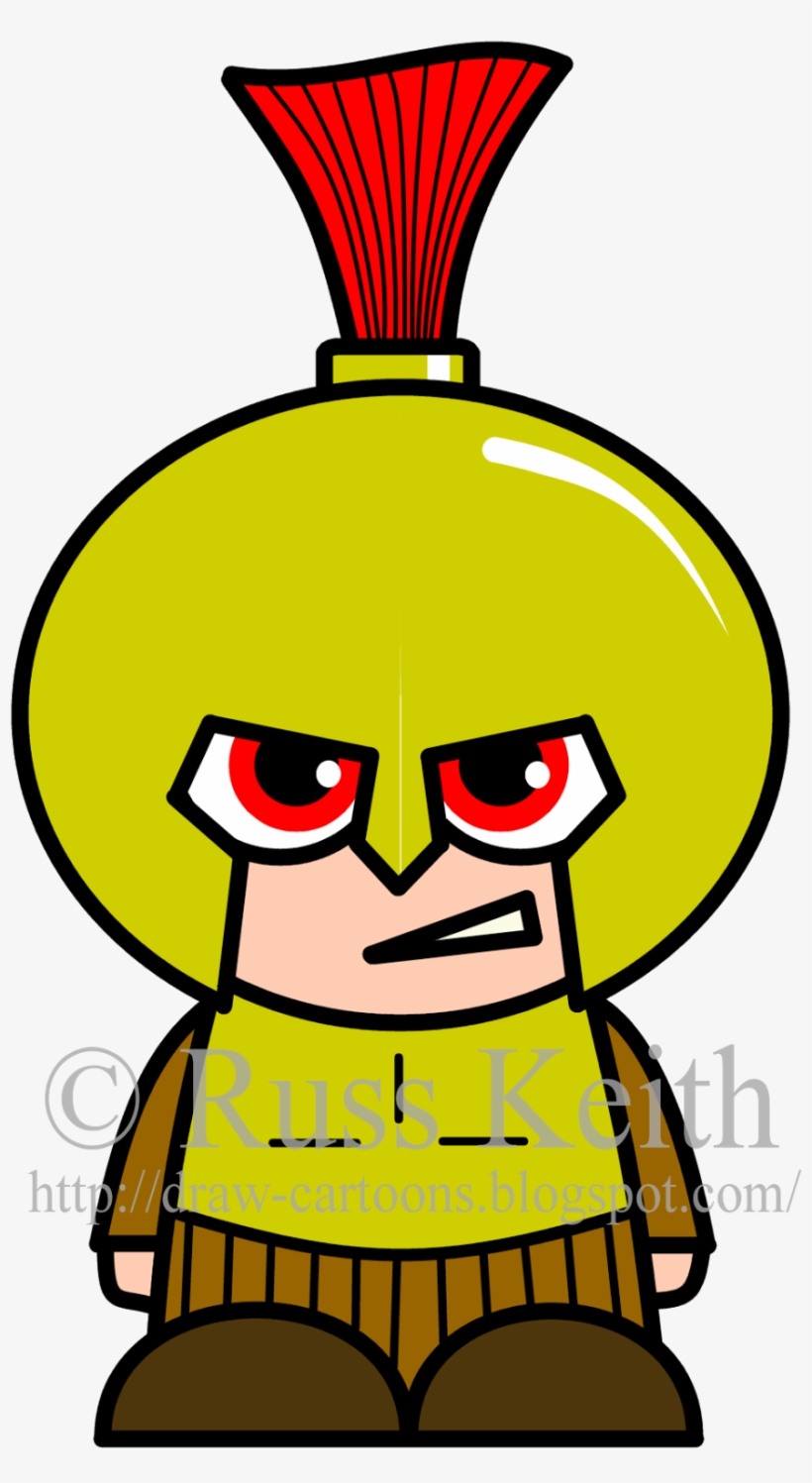 Warrior Cartoon Drawings - Warrior Drawing Cartoon, transparent png #1660648