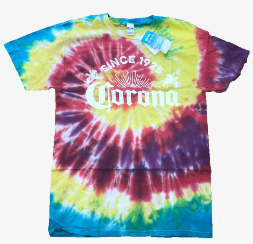 Corona Beer Vintage Tie Dye Tee Shirt - T-shirt, transparent png #1661095