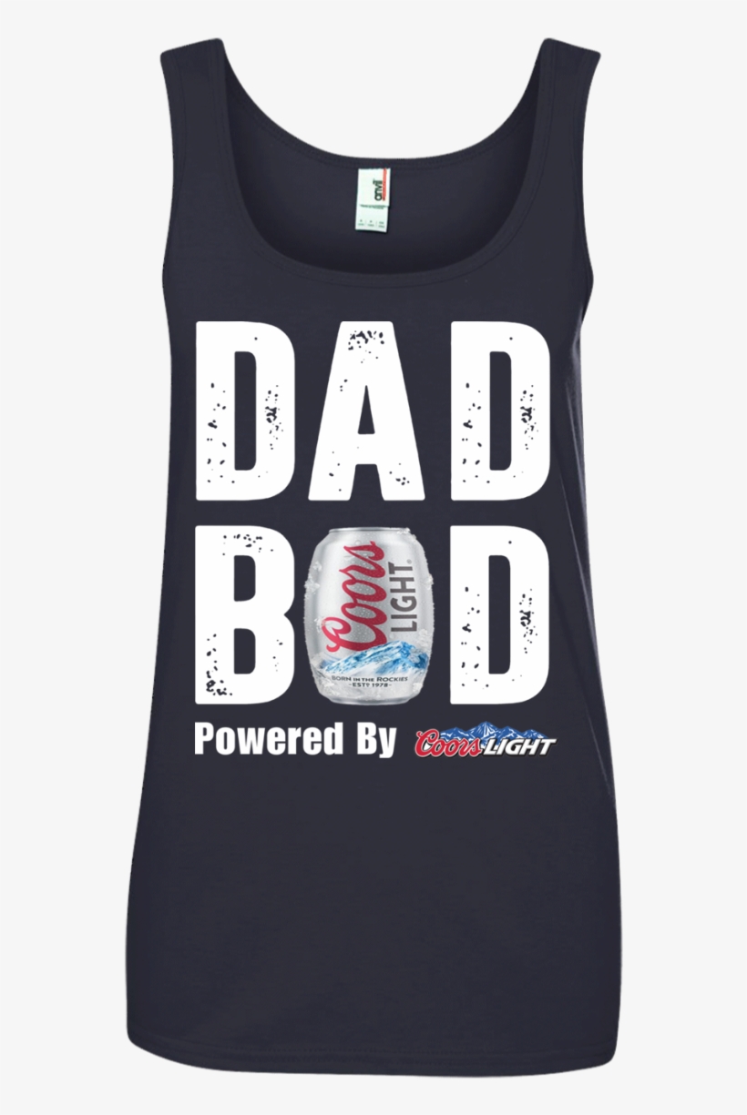 Dad Bod Powered By Coors Light Shirt, Hoodie - Dad Bod Busch Light Shirt, transparent png #1661118