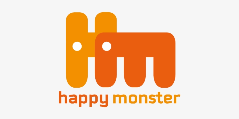 Happy Monster Logos Orange - Logo, transparent png #1661524