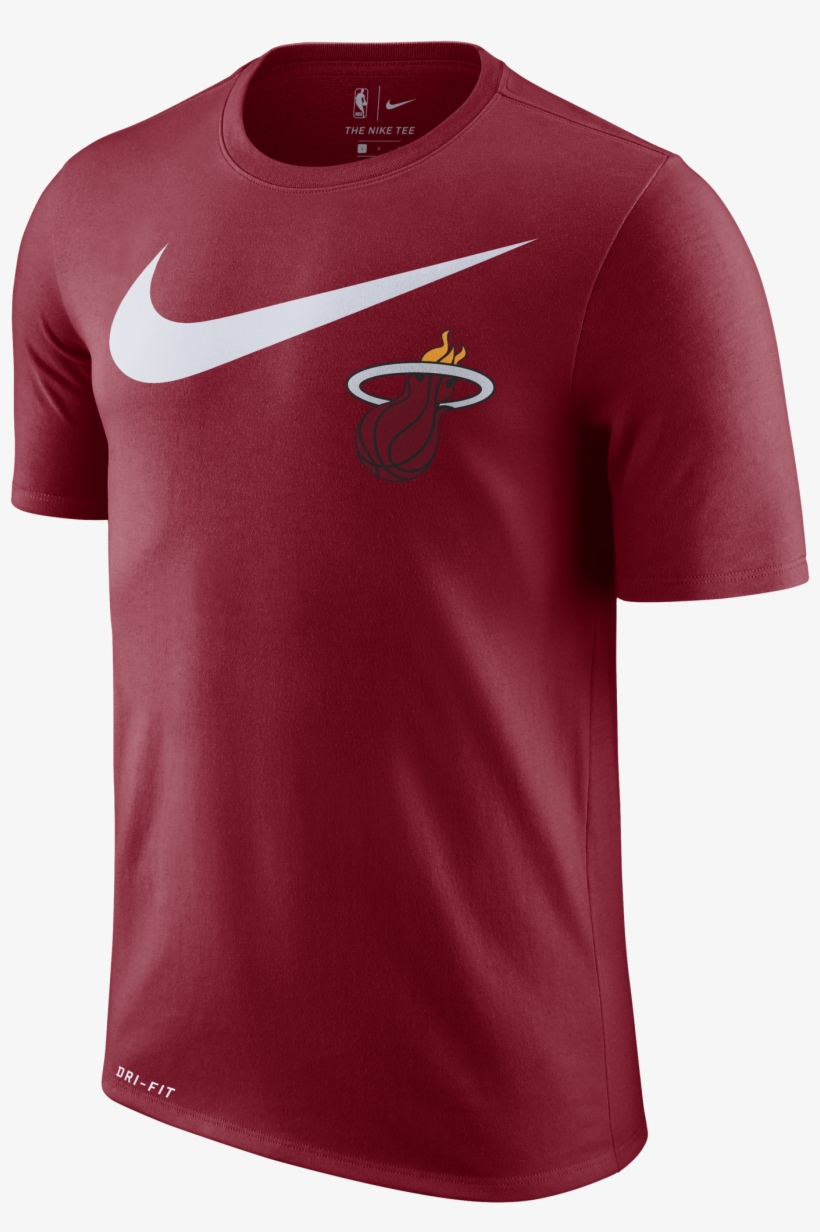 Nike Miami Heat Short Sleeve 2018 Swoosh Tee Red, transparent png #1662783