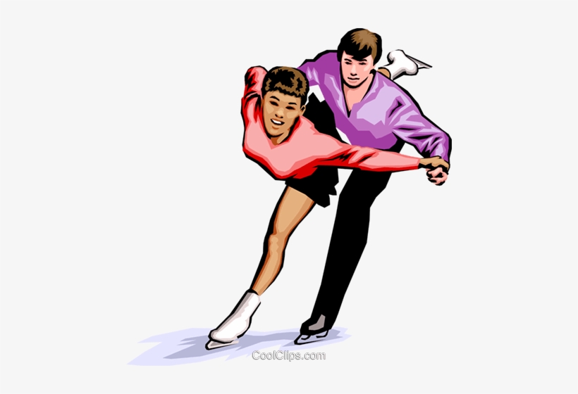 Pairs Figure Skating Royalty Free Vector Clip Art Illustration - Figure Skating Couple Clipart, transparent png #1663813