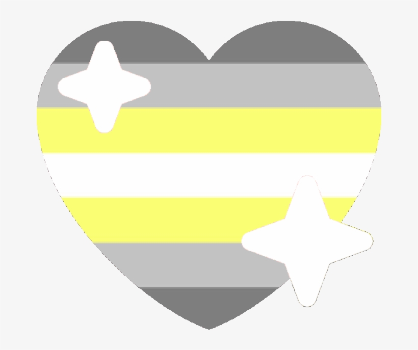 Demi Nonbinary Sparkle Heart Discord Emoji - Gay Heart Emoji Discord, transparent png #1663926