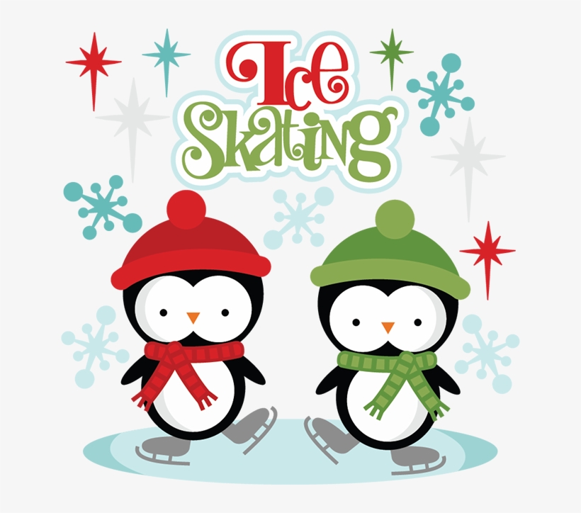 Ice Skating Svg Cutting Files Penguin Svg Cut Files - Penguin Ice Skating Clipart, transparent png #1664352