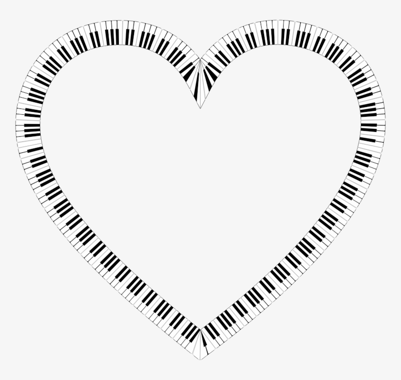 Piano Keys Heart 800px - Mangalsutra Bracelet In Silver, transparent png #1664383