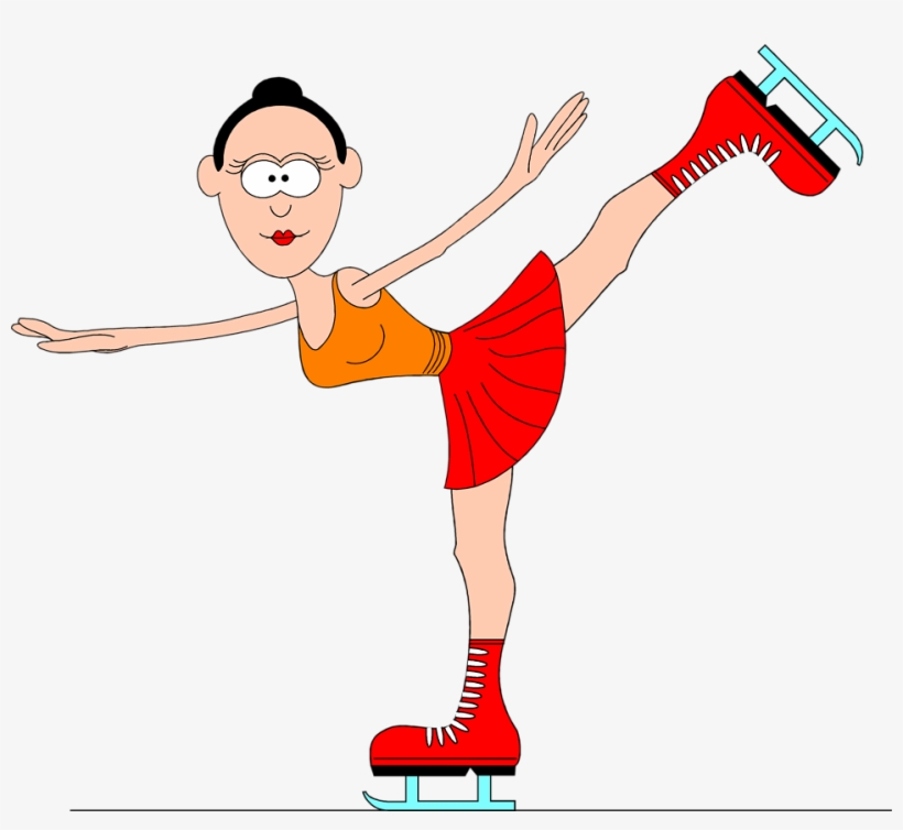 Images Cartoon Siewalls Co Woman Free Stock - Cartoon Skating, transparent png #1664405