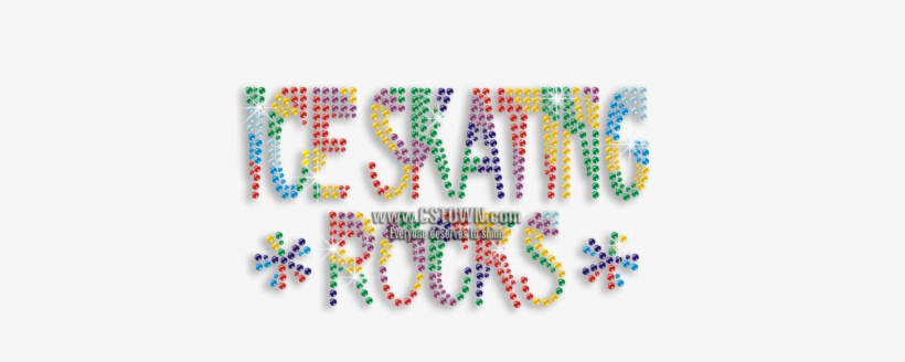 Sparkle Word Hot Fix Transfer Design Ice Skating Rocks - Hotfix, transparent png #1664407