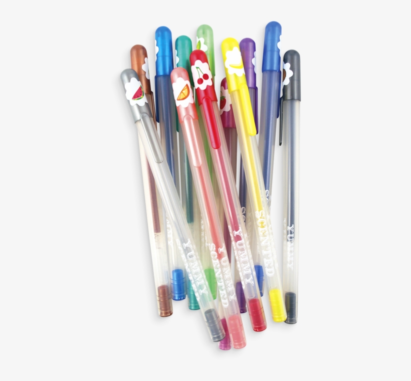 Yummy Yummy Scented Glitter Gel Pens - Yummy Scented Glitter Gel Pens - Set Of 12, transparent png #1664410