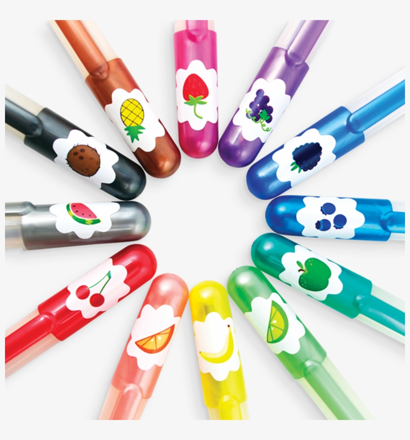 Yummy Yummy Scented Glitter Gel Pens - Yummy Scented Glitter Gel Pens - Set Of 12, transparent png #1664433