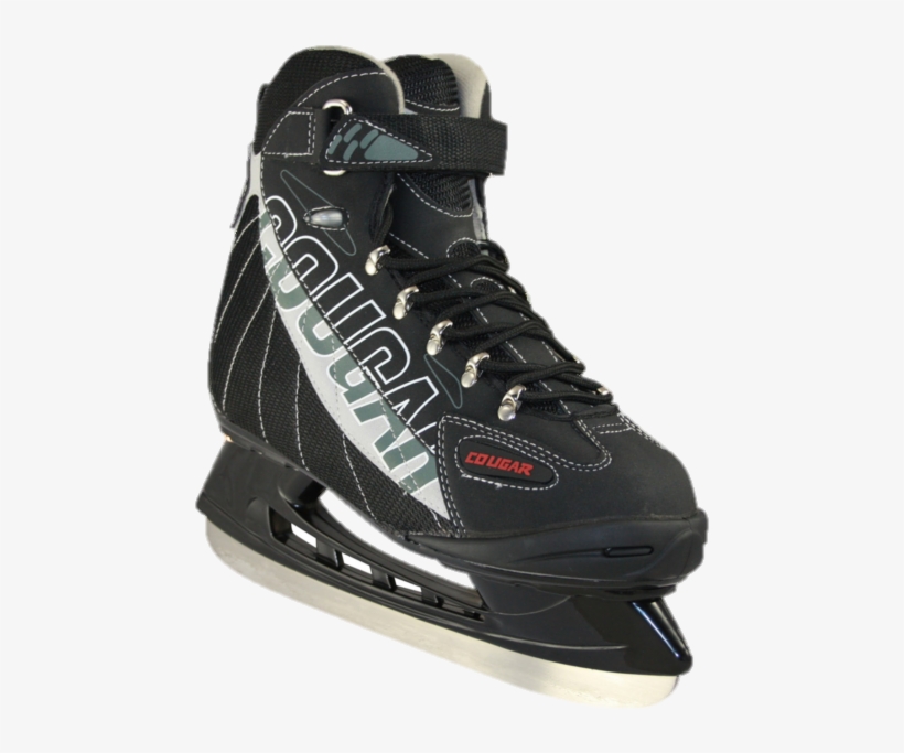 The Best Ice Skates For Beginners - Cougar Men's Soft Boot Hockey Skates - Black, transparent png #1664434