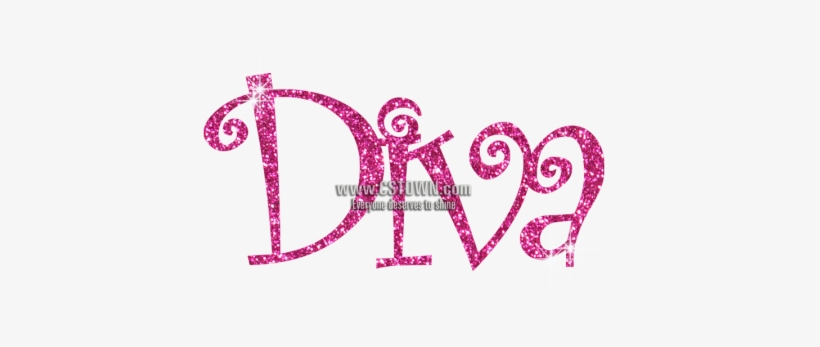 Sparkle Pink Diva Hotfix Glitter Design For Shirts - Plus-size Clothing, transparent png #1664464