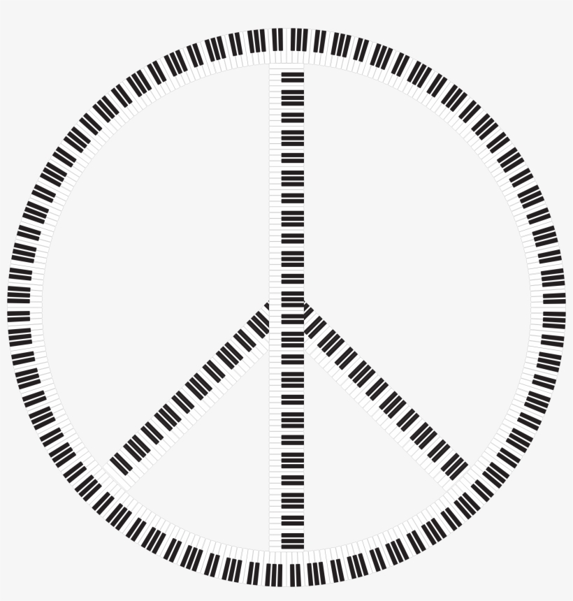 This Free Icons Png Design Of Peace Sign Piano Keys, transparent png #1664589