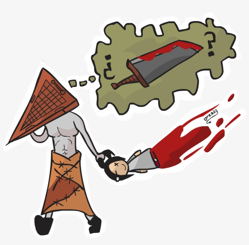 Pyramid Head - Cartoon, transparent png #1664664