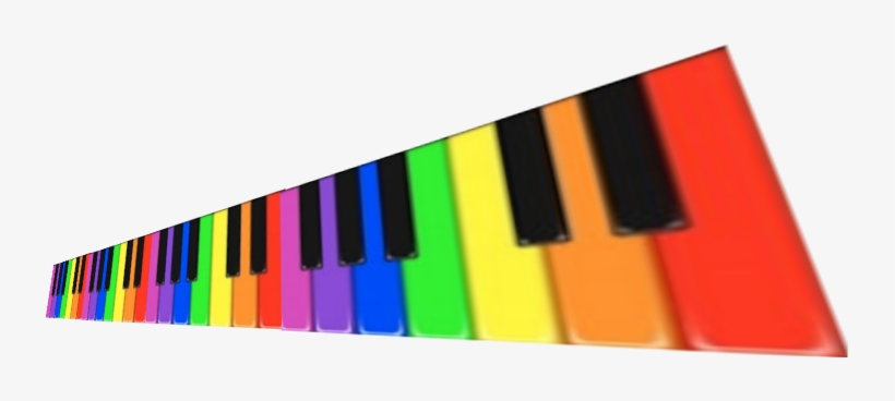 Colorful Piano Keys - Piano, transparent png #1664772