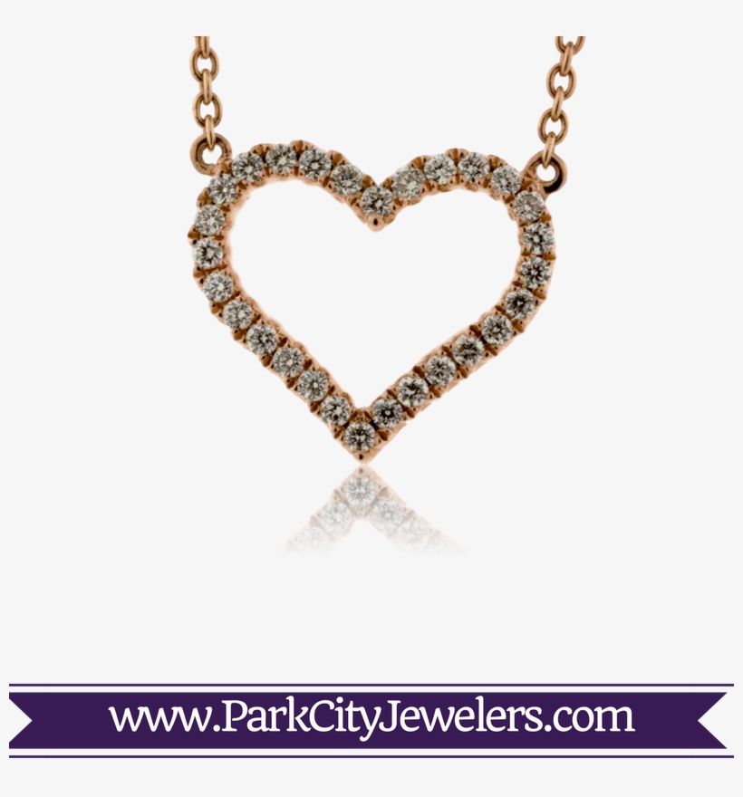 Petite Diamond Heart Necklace - Mocha Diamond And Diamond Stackable Band, transparent png #1664918