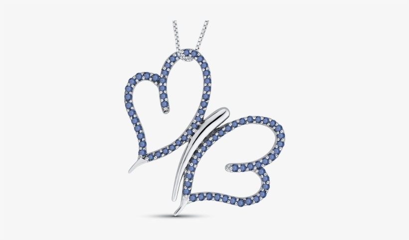 10k White Gold Diamond Heart Pendant With Chain Ph0148blt-w - Locket, transparent png #1665131