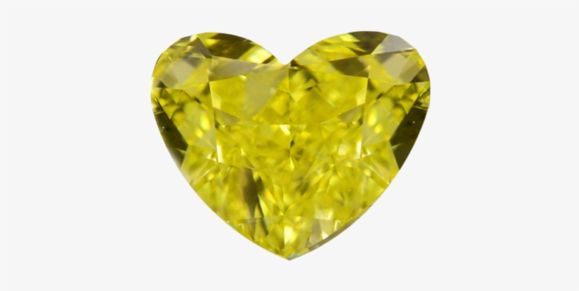 Yellow Heart Crystal, transparent png #1665177