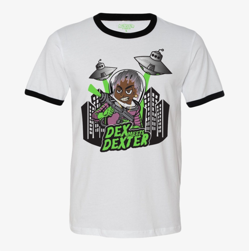 Dexter Attacks T-shrit - Ringer T-shirt, transparent png #1665251