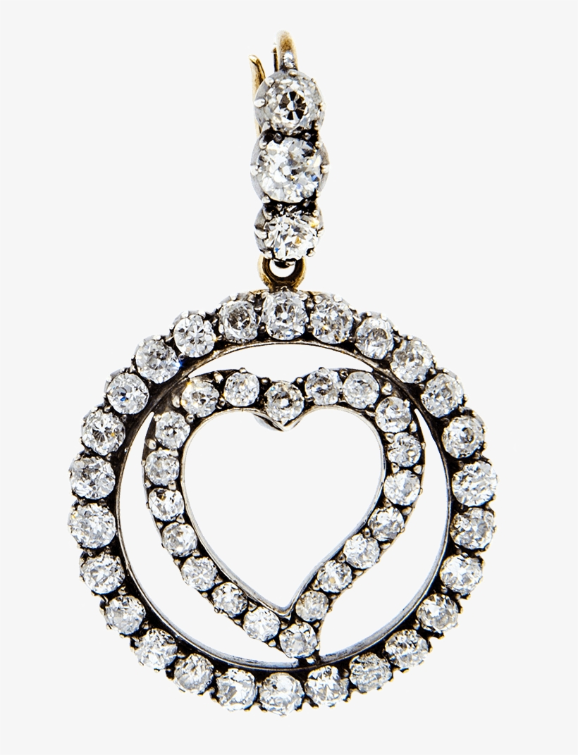 Diamond Heart Pendant/brooch - Locket, transparent png #1665277