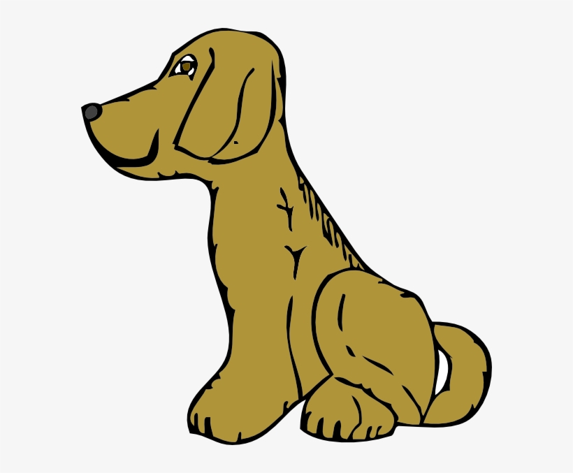 Dog Side View Clip Art At Clker - Side Of A Cartoon Dog, transparent png #1665531