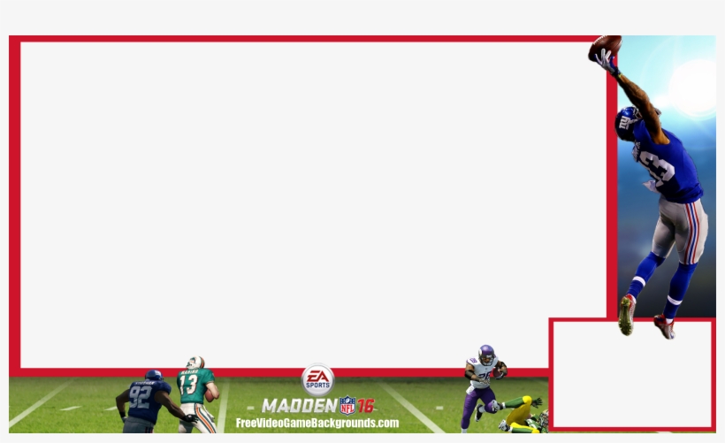 Madden 16 Twitch Overlay - Odell Beckham Jr. Signed Photo - 11x14 One Catch Vertical, transparent png #1665750