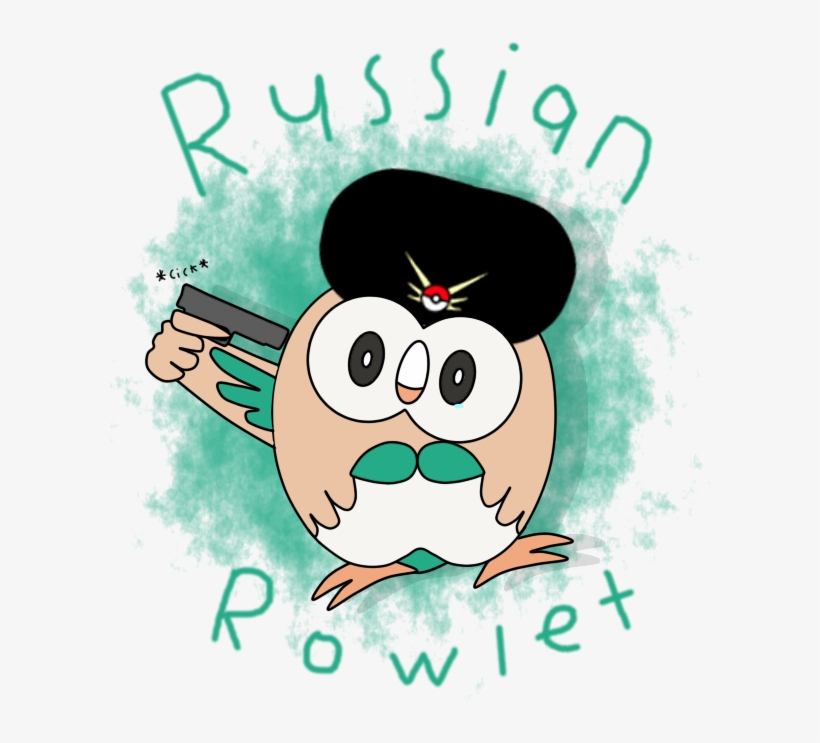 Png - Rowlet With A Gun, transparent png #1666313