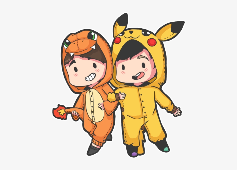 Kawaii Charmandan And Philachu Phil 3, Phil Lester, - Dan And Phil Fanart Pokemon, transparent png #1666377