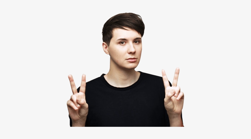 Danisnotonfire V Sign - Dan Howell, transparent png #1666446