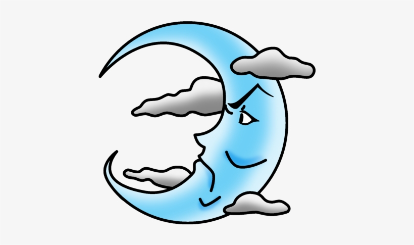 Angry Moon Tattoo With Clouds - Bakit Mas Maliwanag Ang Araw Kaysa Sa Buwan, transparent png #1666536